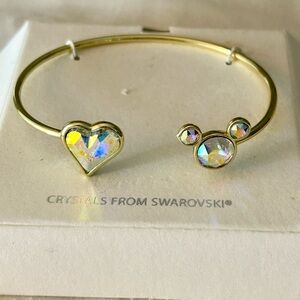 New Disney Parks Mickey Heart Swarovski Bracelet